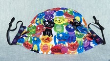 Fabric Face Mask, Happy Rainbow Cats