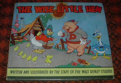 WALT DISNEY'S  THE WISE LITTLE HEN  WHITMAN 1935  1ST DONALD DUCK  KEY BOOK