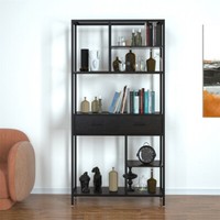 BüCherregal Raumteiler 6 Ablagen Standregal BüCherschrank Aktenregal 1.8M BüRo