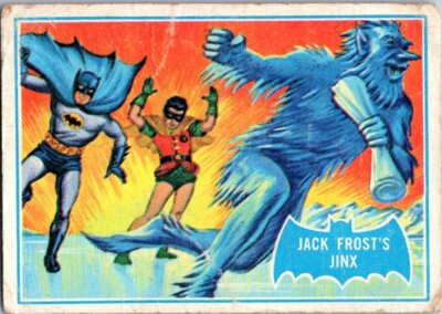 1966 O-PEE-CHEE BATMAN SERIE B (BLUE BAT LOGO) CARD#26B JACK FROST'S JINX  NO477
