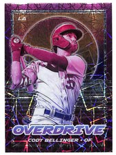 2021 Panini Chronicles Cody Bellinger Overdrive purple velocity card Dodgers