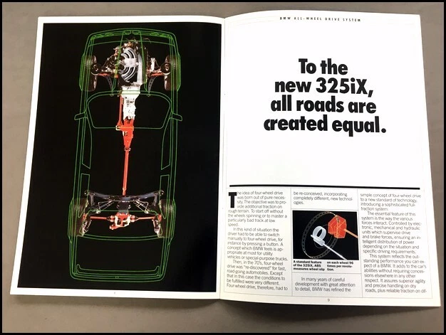 1987 1988 BMW 325iX 20-page Original Car Sales Brochure Catalog Foto 3 de 4