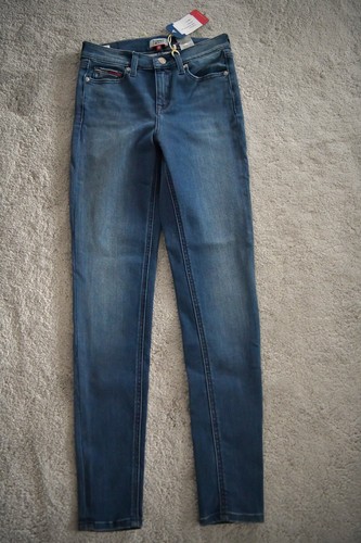 Tommy Hilfiger Jeans Mid Rise Skinny Nora NMST Niceville Stretch Denim Blue UK4