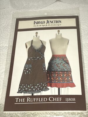 Junction Apron 2008 Indygo Junction Apron Pattern The Ruffled Chef IJ808 | eBay