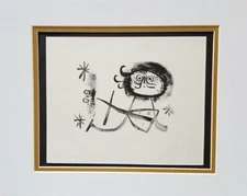 Joan Miro "Album 13 Plate 82" Matted offset Lithograph Limited Ed. 1972