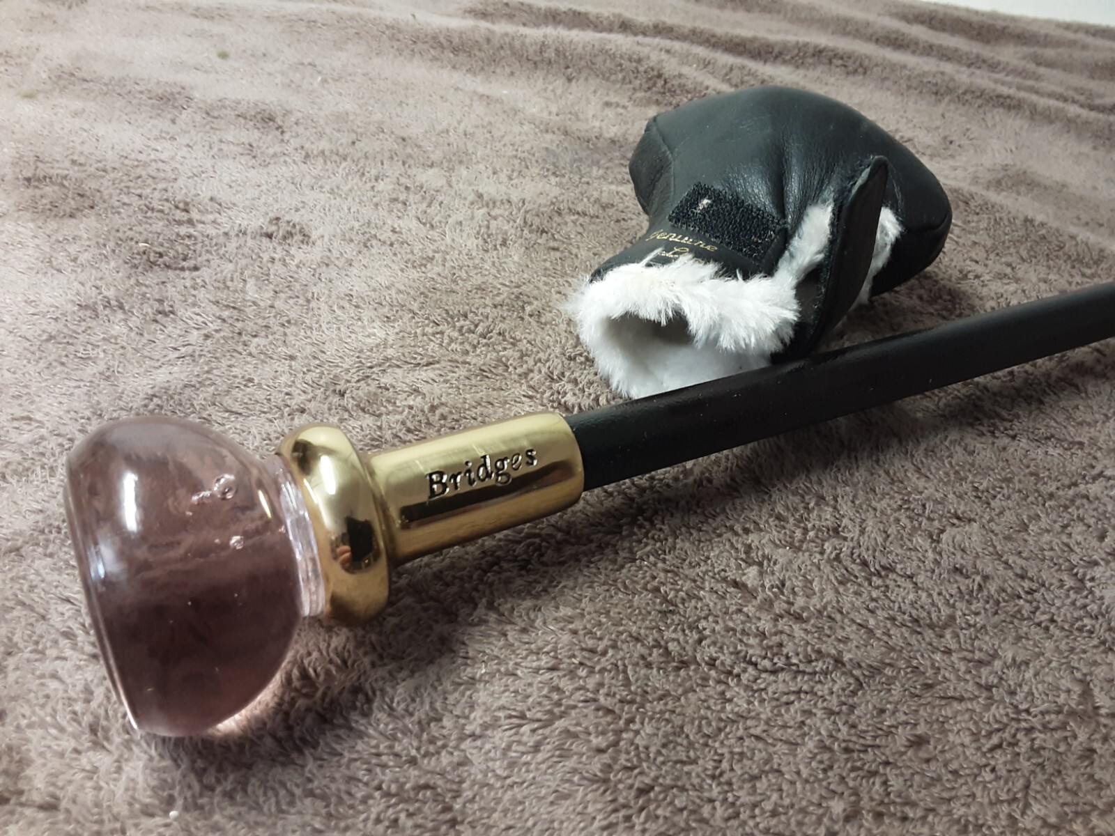 Vintage Bridges Glass Knob Walking Stick/Cane 36 Inch… Gem