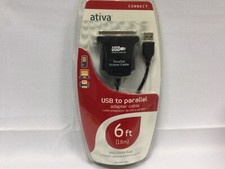 ATIVA USB to Parallel Printer Adapter Cable, 6'