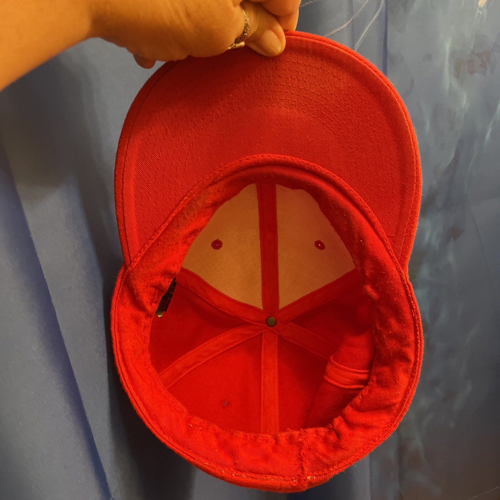 PLAIN RED BASEBALL CAP, SMALL - image 4