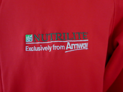 New Rare Womens Nutrilite Amway Red Staff Jacket Double X Sport