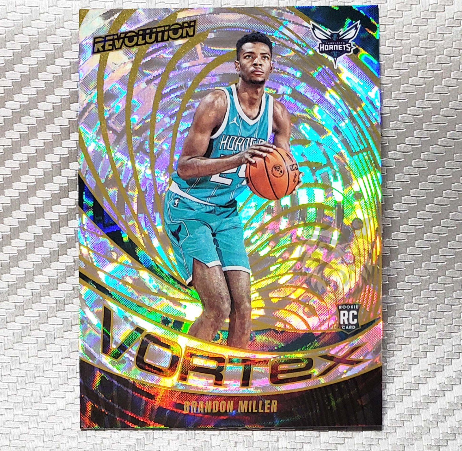 Brandon Miller RC 📈2023-24 Revolution Rookie Vortex Fractal Holofoil #3 Hornets