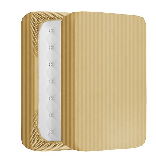HOTEL QUALITY Satin Stripe Deep Fitted Sheet Bed Sheets Double & King Size NEW - Picture 50 of 94