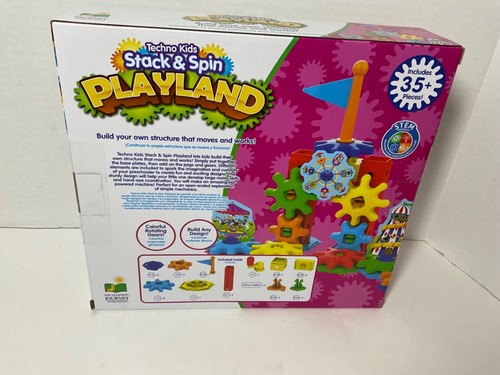 Stack & Spin Playland Techno Kids Build Your Own Structure That Moves Brand New - Picture 2 of 2