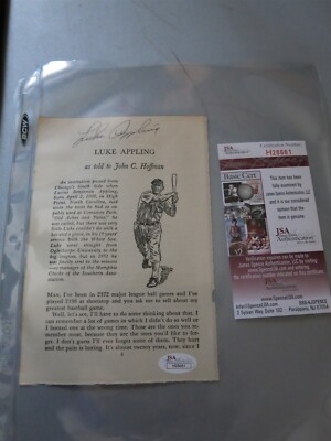 LUKE APPLING READER'S DIGEST STORY AUTOGRAPH JSA CERT