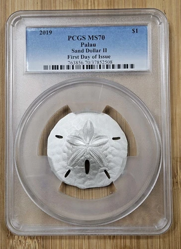 Photo of a 2019 Palau Sand Dollar from an eBay sale