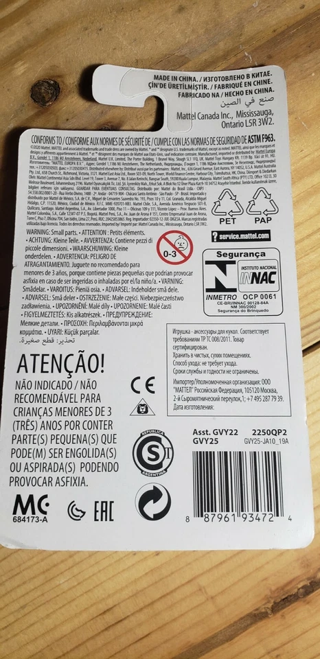 Barbie Moda Accesorio Bolso de Mano Paquete, Alto y Curvilíneo Pequeño Barbie Monedero Foto 3 de 4