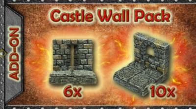 Dwarven Forge Dungeon Sets: CASTLE WALL PACK + FLOOR PACK, fully painted, 23 pcs