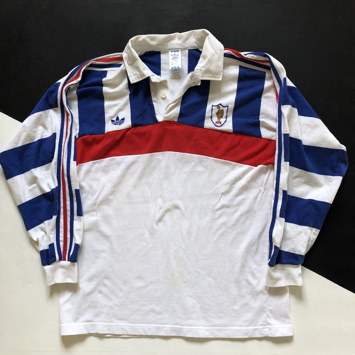 France Rugby Shirt Adidas 1991/92 XL | eBay UK