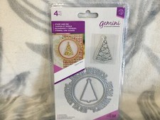 Gemini by Crafter's Companion Stamp Die Set 4 piece Joyous Noel New
