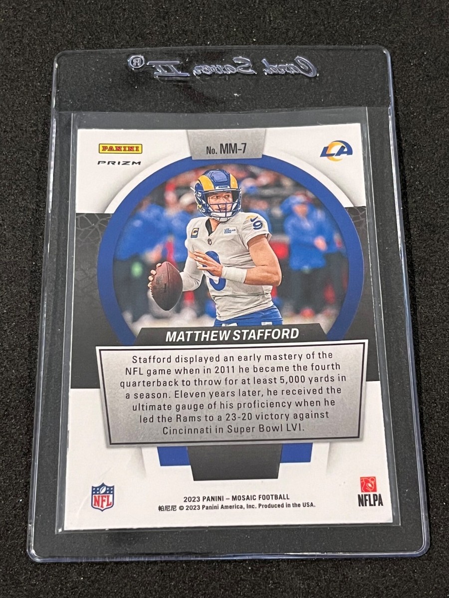 2023 Panini Mosaic Matthew Stafford Men Of Mastery No Huddle