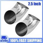 2Pcs 2.5 Inch 63mm Stainless Steel Car Exhaust Pipe 90 Degree Bend Elbow Tubes Y