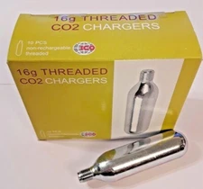 10 - 16 gram CO2 cartridg 16g Threaded BIKE TIRE INFLATOR KEG charge 10-pack