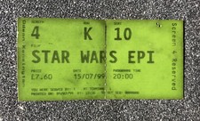 Biglietto Cinema film Star Wars Ep. 1 - Londra Odeon Kensington 15 Luglio 1999