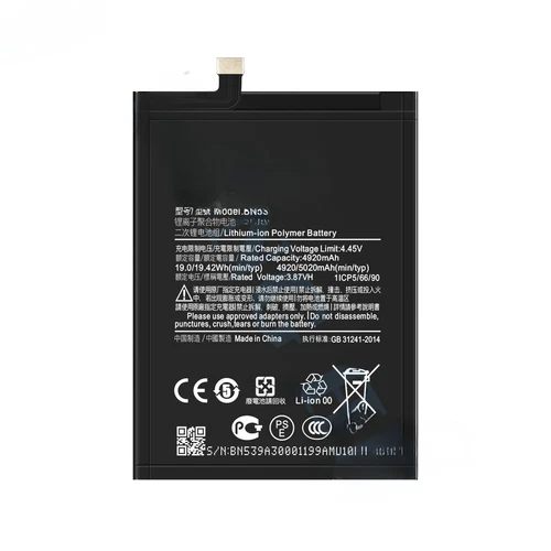 Batería de repuesto BN53 para Xiaomi Redmi Note 10 Pro M2101K6G 5020mAh - Imagen 2 de 2