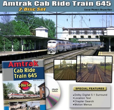 Amtrak Cab Ride Train 645 2 Disc Set DVD 30th Street to Harrisburg SEPTA