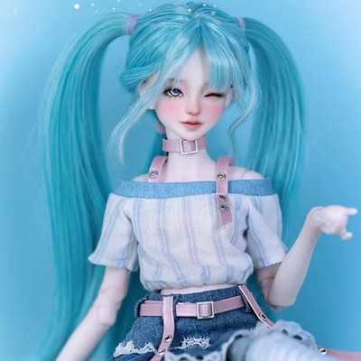 Full Set 1/4 BJD Doll Pretty Idol Girl Exquisite Face Makeup Long