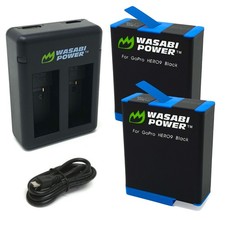 Wasabi Power Battery 2-Pack and Dual Charger for GoPro HERO11, HERO10, HERO9