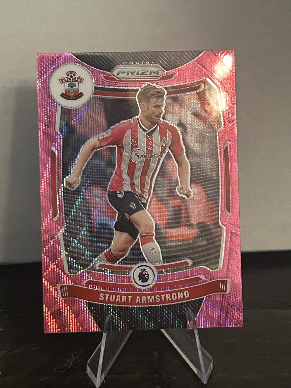 2021-22 Panini Prizm Premier League #111 Stuart Armstrong Prizms Pink Wave