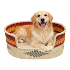 Sustainable Woven Pet Bed - Durable Handcrafted Dog Basket - Small to XL Sizes