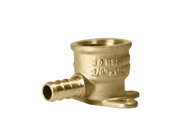 1 Pack  XFITTING 3/8'' Pex B x 1/2'' Female NPT Threaded Drop Ear Elbow, Lead Free