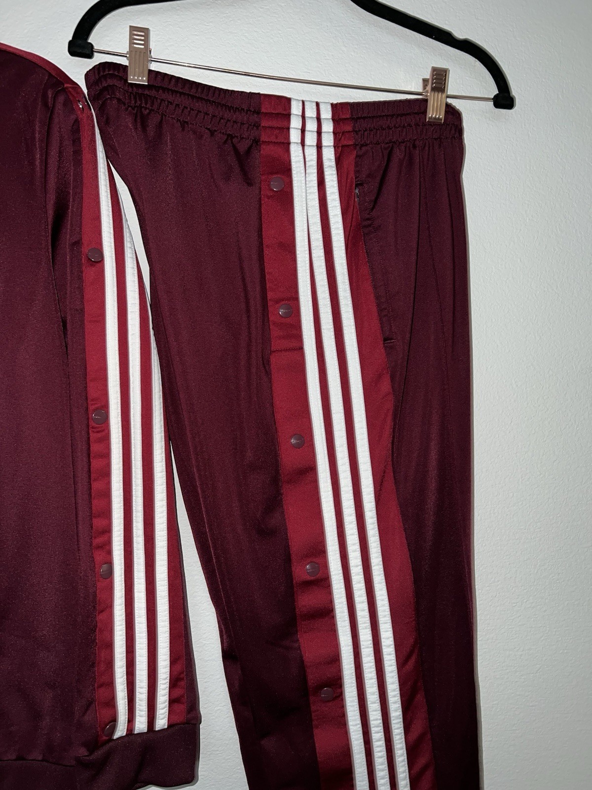 RARE  Adidas Originals Women's Adibreak Track Jacket & Track Pant Set, Maroon image 10