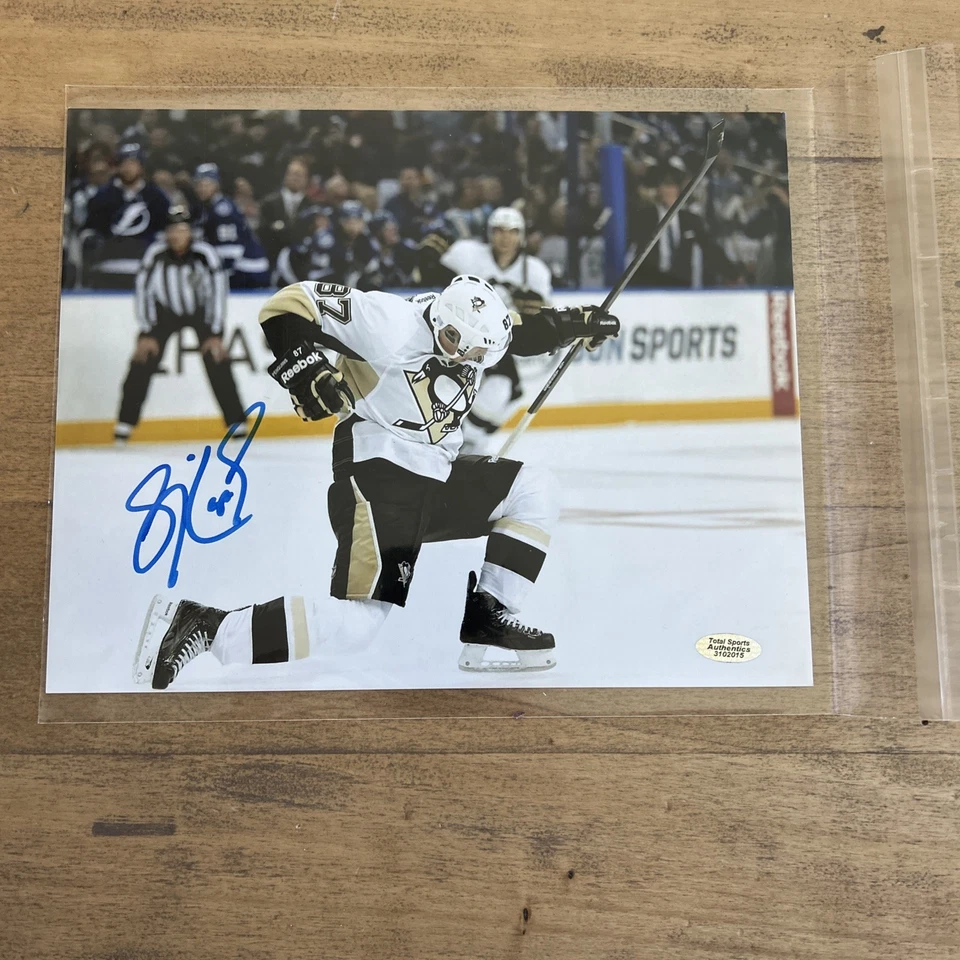 Foto firmada por Sidney Crosby de 8x10 con certificado de autenticidad autografiada de los Piratas de Pittsburgh Foto 4 de 4