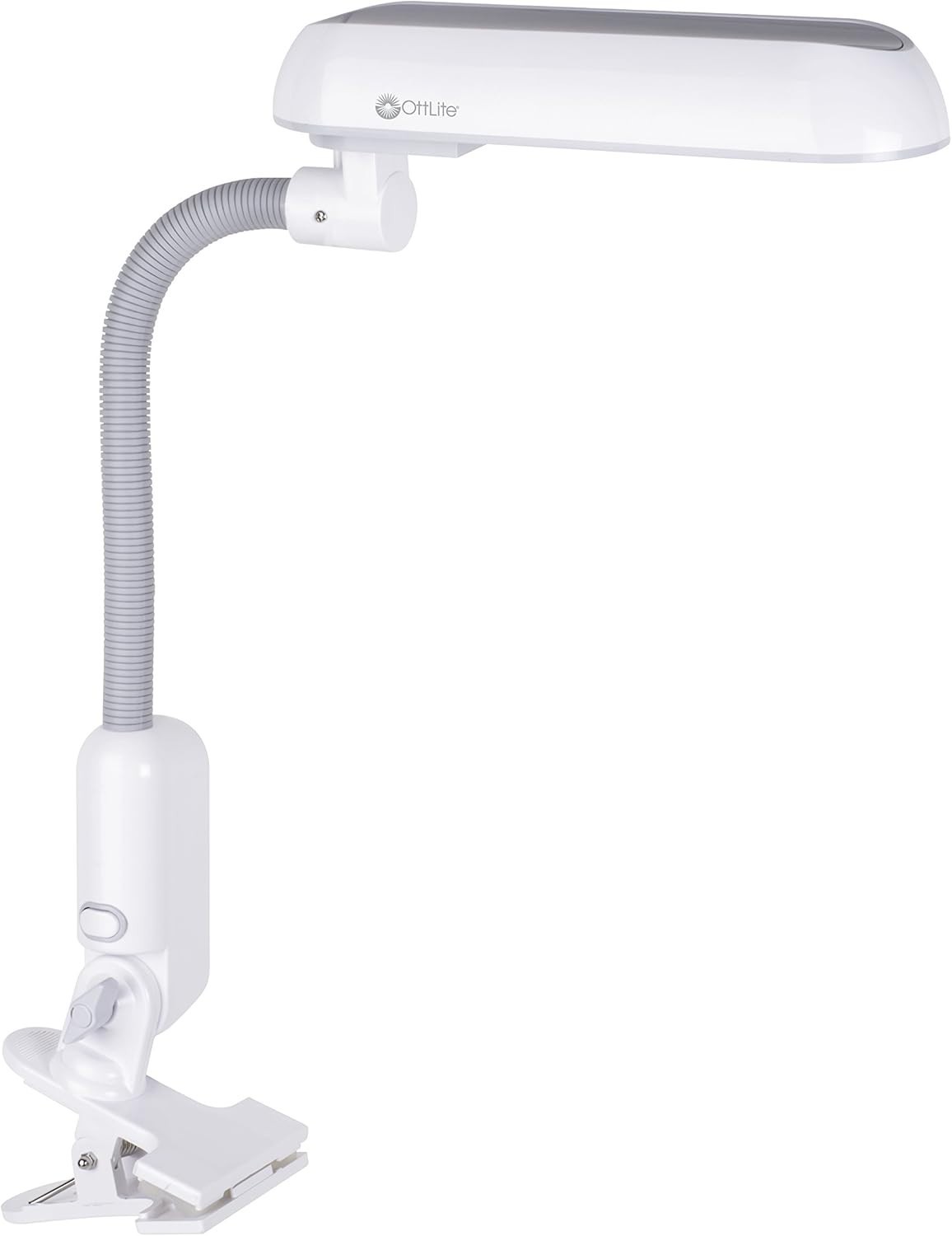 OttLite Flexible Clip-On Daylight Desk Lamp Reading Craft Light Adjustable 13W