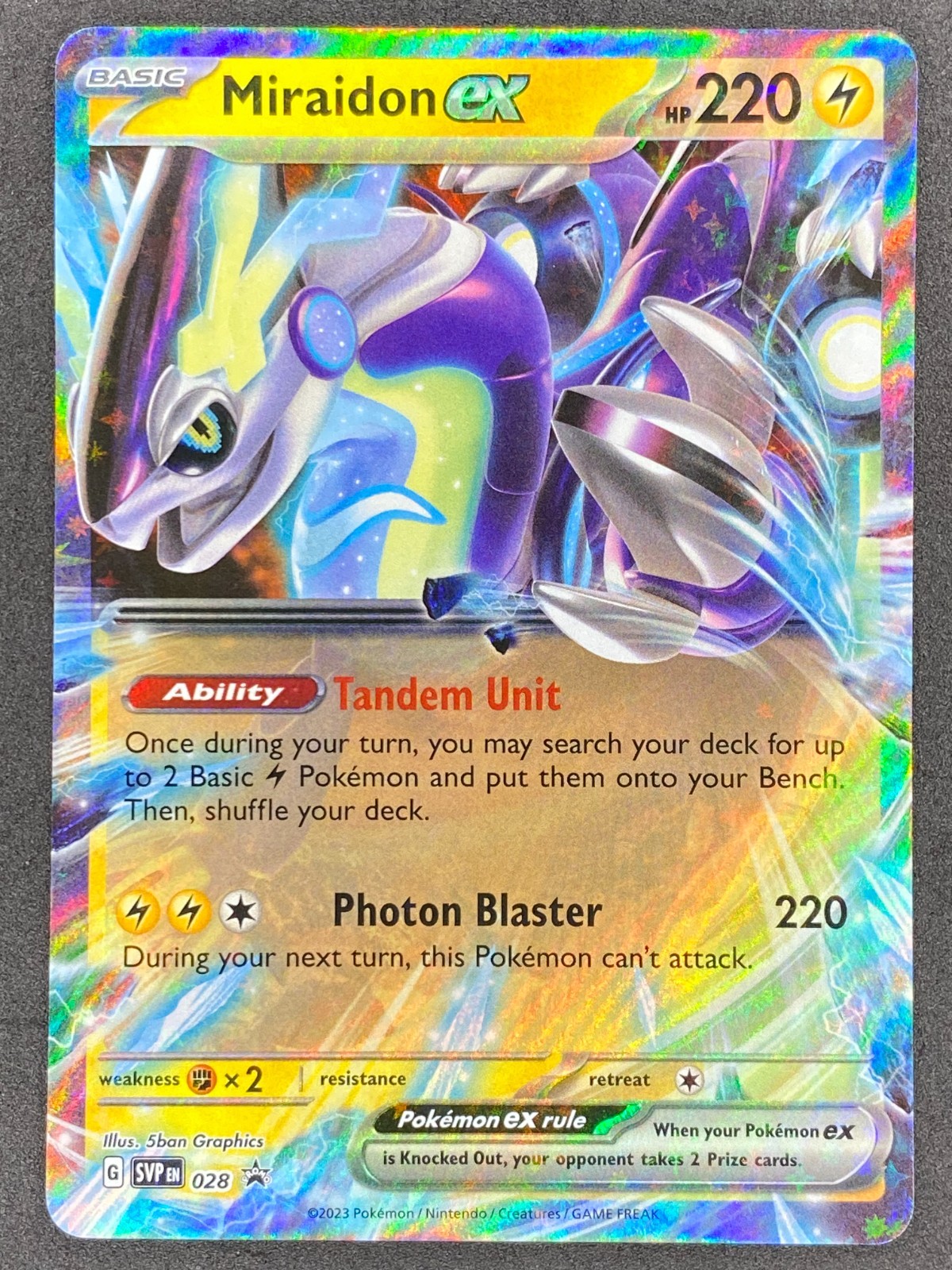 Pokémon Miraidon ex SVP028 SV Black Star Promo NM