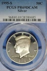 1995 S PCGS PR69DCAM KENNEDY SILVER DOLLAR #B51153