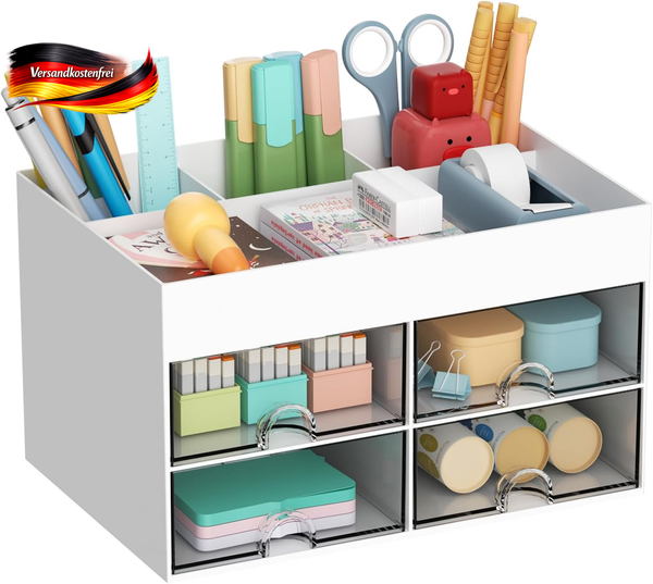 Schreibtisch Organizer Mit Schubladen Und FäChern FüR BüRo Und Zuhause-image
