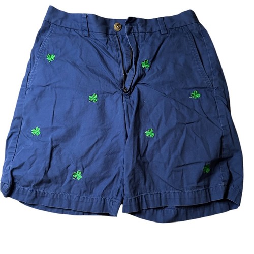 VINEYARD VINES 9” Lucky Clover Embroidered Breaker Shorts Notre Dame sz 14 - Picture 9 of 9