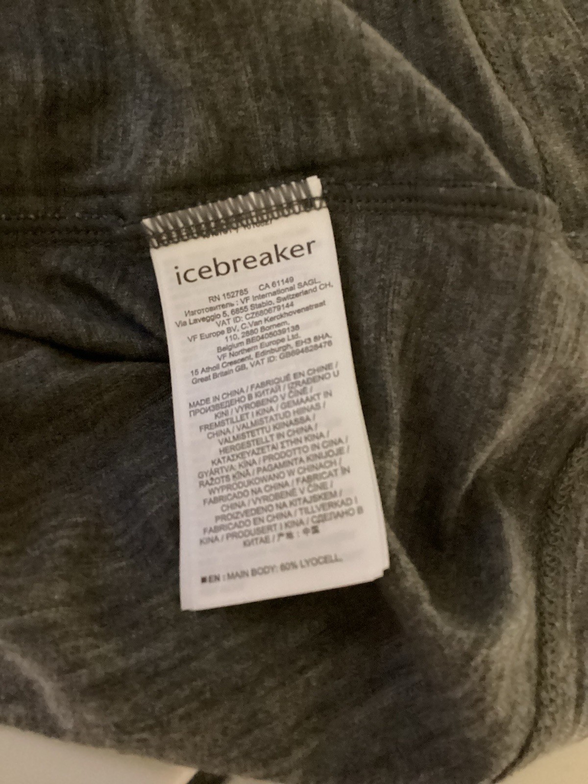 Icebreaker Drayden SS Polo Shirt Men’s Gritstone Heather Merino Medium Free Shp