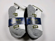 Polo Ralph Lauren Boy's Lot Of 12 Pairs Ankle Socks Size 8-9.5