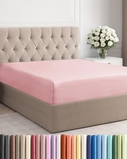 Full Fitted Bed Sheet - Bottom Single Fitted Sheet Only - Ultra-Soft Hotel Lu...