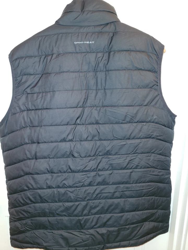 Columbia Omni-Heat Puffer Chaleco Para Hombre XL Negro Cremallera Completa Térmico Foto 3 de 4