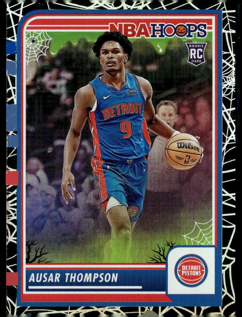 2023-24 Hoops Haunted Hoops #100 Ausar Thompson Holo Webs