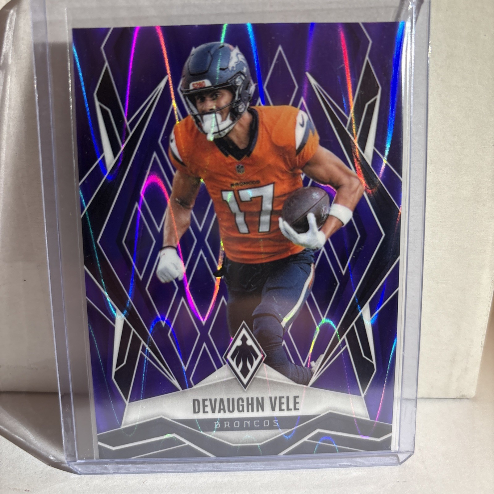 Devaughn Vele  /49 - 2025 Panini Phoenix - Purple Seismic #14 - BRONCOS