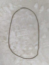 Men's Women's 10k Gold Plated Solid 925 Sterling Silver Rope Chain 21.5 Inch