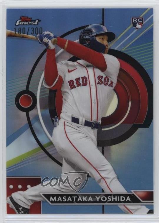 2023 Topps Finest Sky Blue Refractor 180/300 Masataka Yoshida #76 Rookie RC 19fv