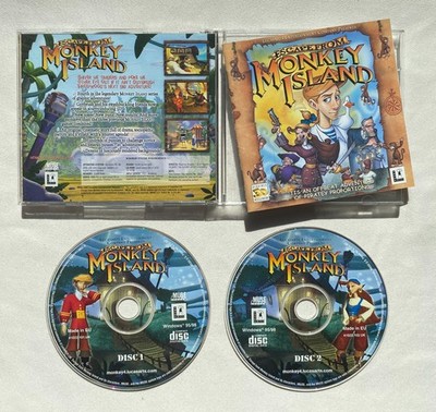 PC CD-ROM - ESCAPE FROM MONKEY ISLAND - PAL UK Version. Scheiben top.