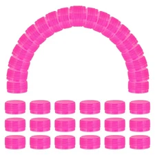 100pcs Plastic Bottle Caps, 1.2" Water Bottle Screw Lid Top, Rose Red